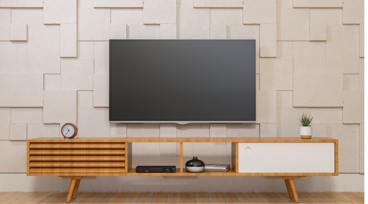 7 pomysłów na ścianę w salonie za strefą TV