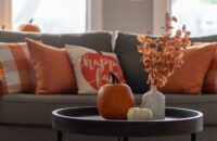 Wnętrza w kolorze pureed pumpkin  