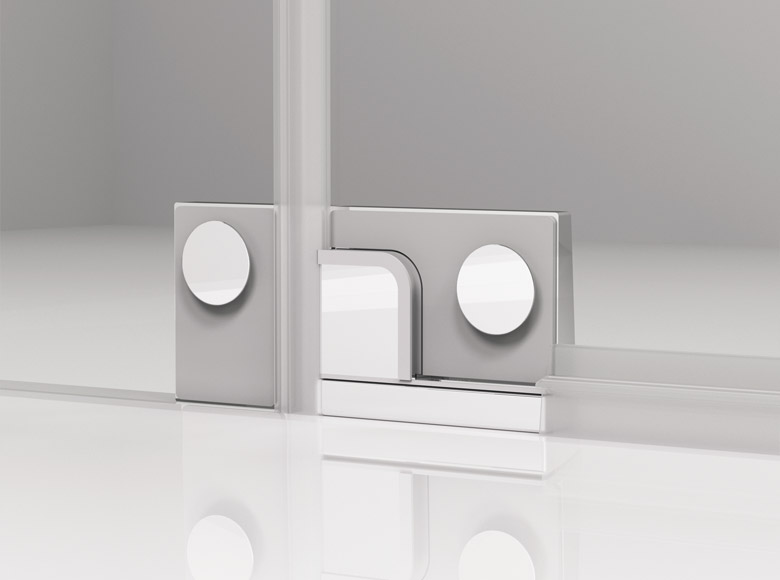 Cadura, drzwi wahadłowe jednoczęściowe z elementem stałym w linii + ścianka boczna